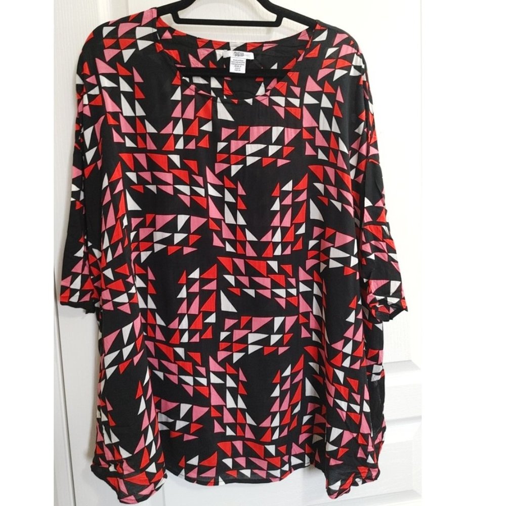 MAMAS&PAPAS LOOSE SHIRT DRESS ABSTRACT PRINT (US 4)